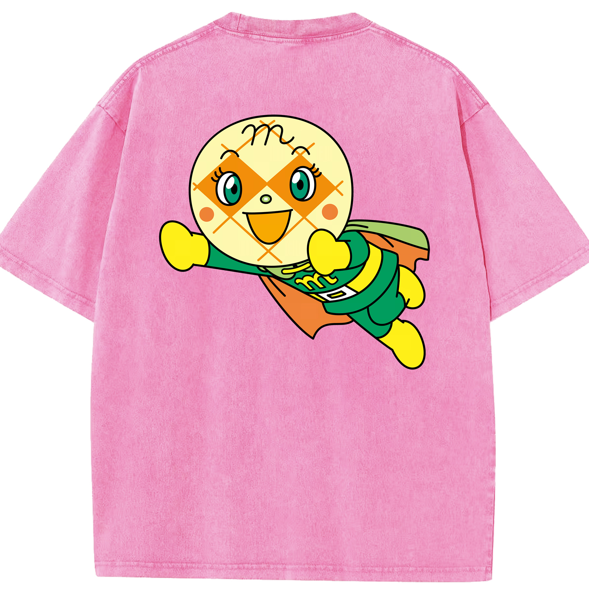 （画像用） アンパンマン Anpanman 綿100% ヴィンテージ風 半袖Tシャツ（背面プリント）